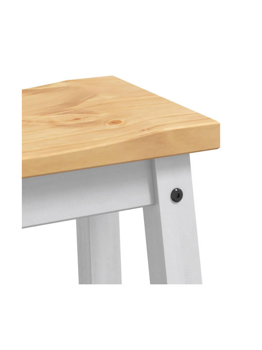 vidaXL Barhocker Aus Holz Weiß 2Stück 44x30x63cm