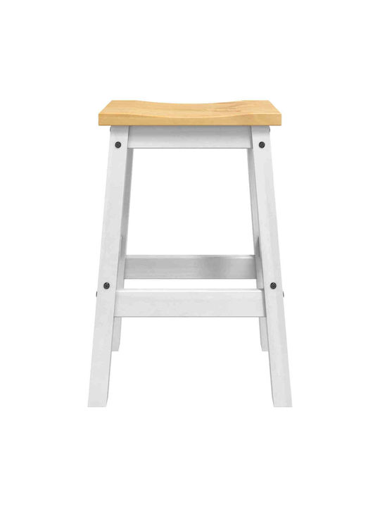 vidaXL Barhocker Aus Holz Weiß 2Stück 44x30x63cm