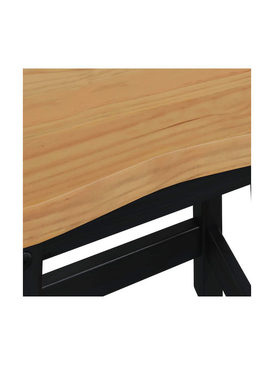 Σκαμπό Μπαρ Ξύλινο Μαύρο 2τμχ 40x29x45.5εκ.
