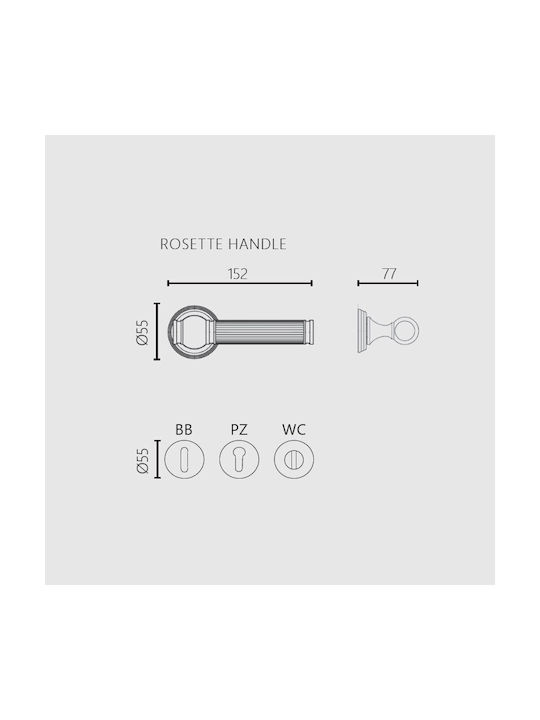 Zogometal Front Door Lever With Rosette Right 2501 Black