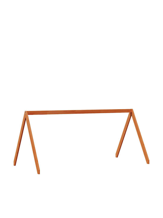 Kinderbett Klassisch Einzel Braun Für Matratze 90x190cm