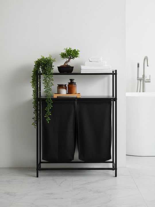 SteweHome Καλάθι Απλύτων Μεταλλικό 70x45x35cm Μαύρο