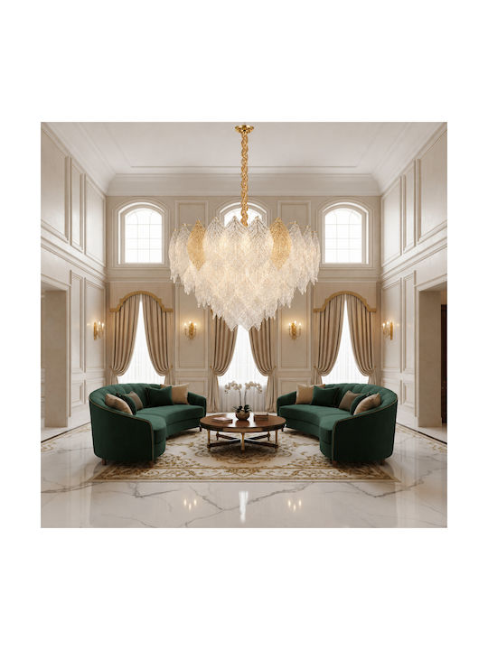 Alista Home Candelabru 21xE14 Ø80cm cu Cristale Auriu AT1CT-IM1P-HT2L-CC8932/800GD