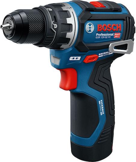 Bosch GSR 12V-32 FC Δραπανοκατσάβιδο Μπαταρίας Brushless 12V 2x2Ah