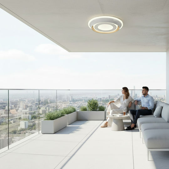 Alista Home Πλαφονιέρα Οροφής Λευκή με Ενσωματωμένο LED