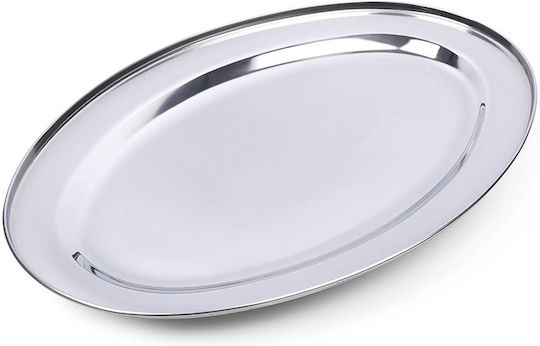 Excellent Houseware Сервизна Чиния Неръждаема Сребриста 45x29см