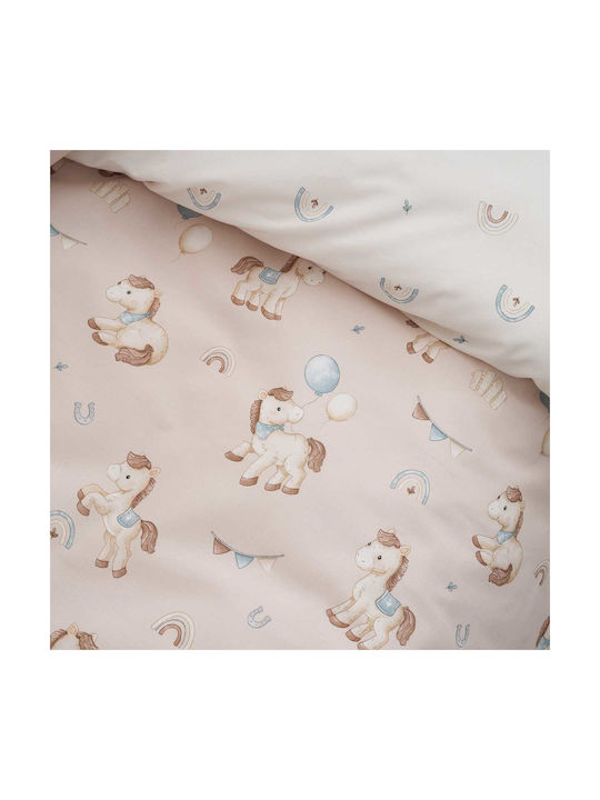 Vesta Home Set Baby Duvet Cover with Pillowcase Pony 120x160cm