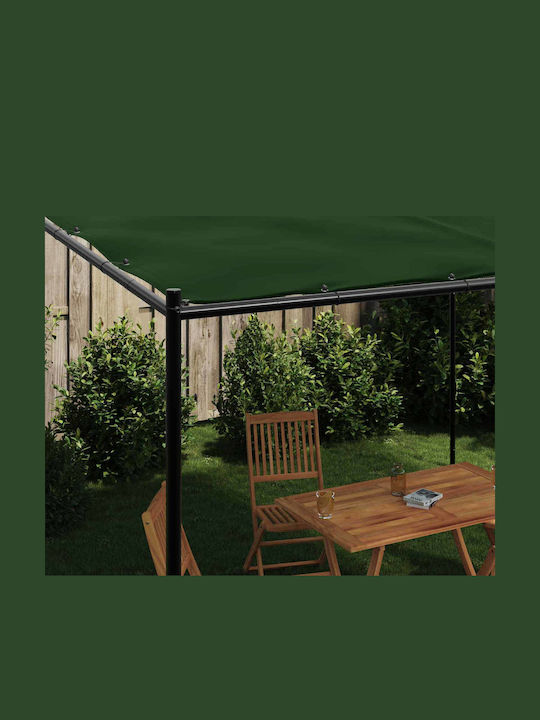 vidaXL Garden Gazebo with LEDs Green 4x3.98m