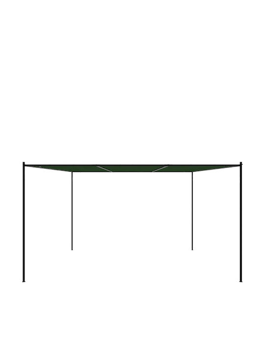 vidaXL Garden Gazebo with LEDs Green 4x3.98m