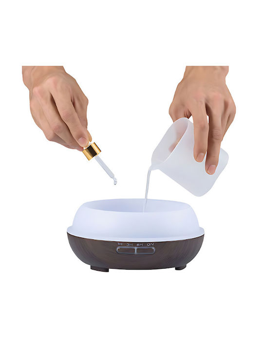 Led Συσκευή Αρωματοθεραπείας Υπερήχων Air Humidifier με Χρονοδιακόπτη 550ml
