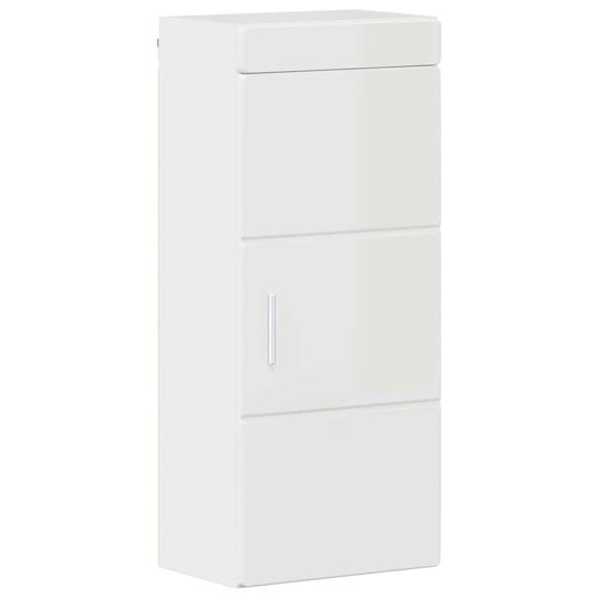 vidaXL Баня Маса със Смесител и Огледало Ш60xД34xВ63cm Бял
