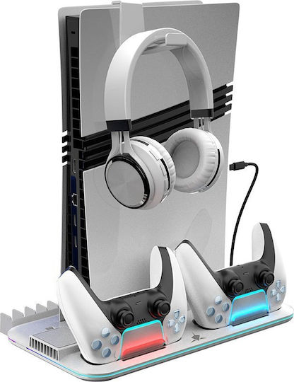 White Shark Cooling Pad Βάση Φόρτισης PS5 / PS5 Slim Κόκκινη KIMURA-PRO
