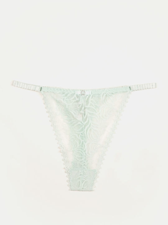 String Lace Briefs Turquoise Size One Size Turquoise String Lace Briefs Turquoise Size One Size Turquoise
