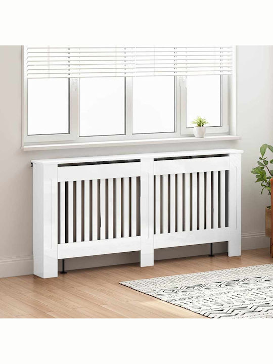 vidaXL Husă pentru radiator din MDF Alb 172x19x81.5cm