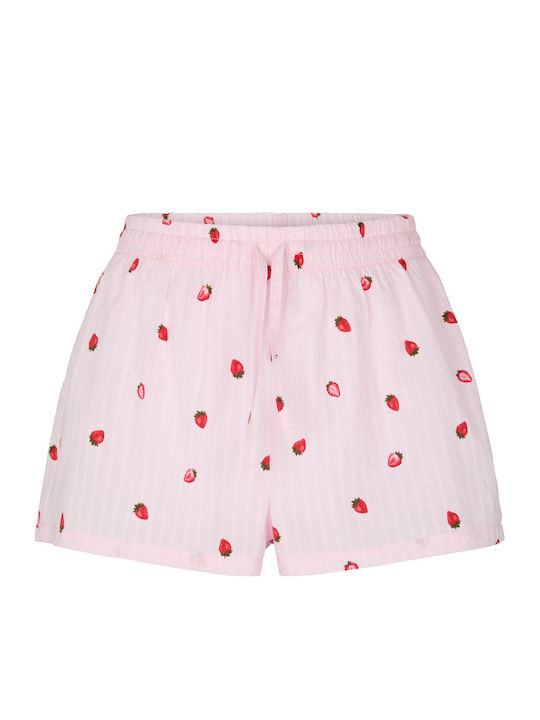 Hunkemöller Summer Cotton Women's Pajamas Shorts Woven Strawberry