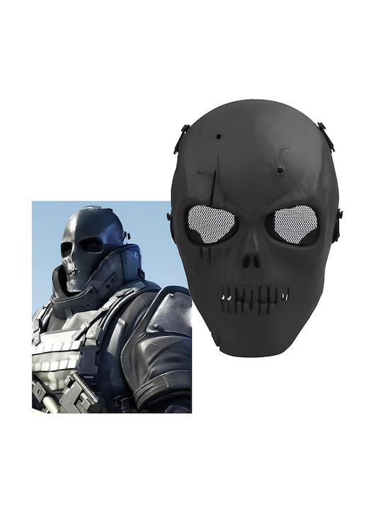 Mască-cască Neagră Resteq Airsoft Motociclete Halloween