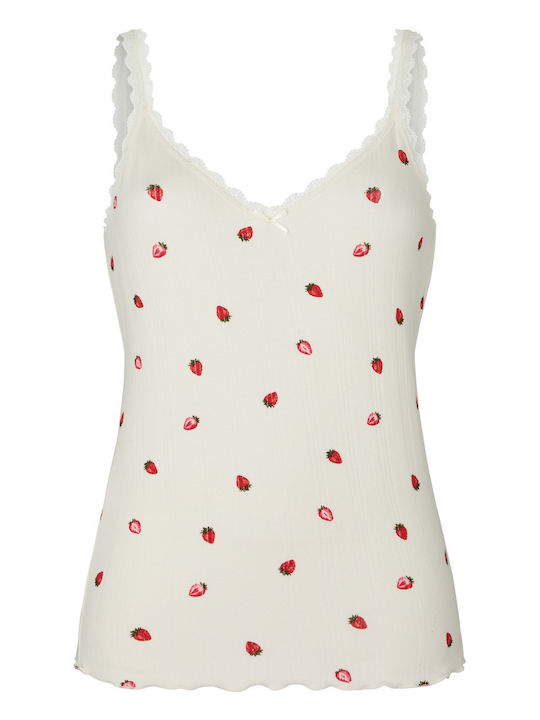 Hunkemöller Sommer Damen Schlafanzug Bluse Strawberry