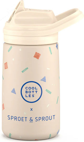 Cool Bottles Kids Water Bottle Thermos Silicone Kiddies Sprinkles Land 350ml