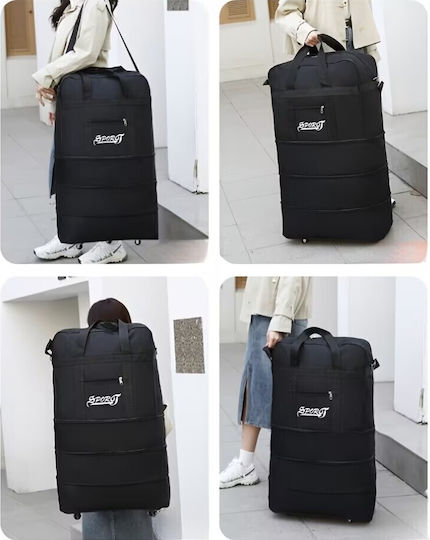 Sack Voyage Black with Wheels Fabric M80xW20xH47cm