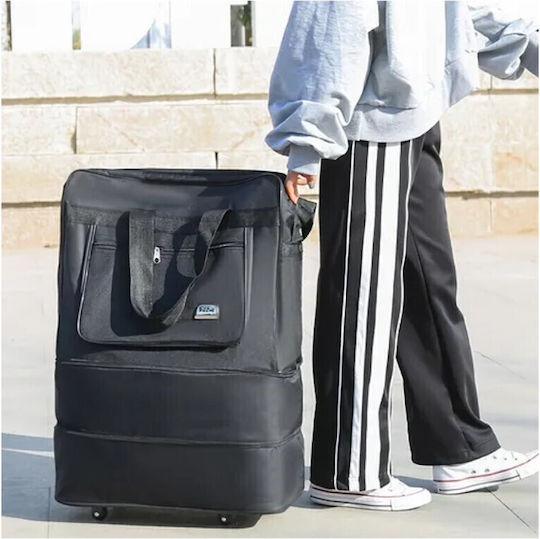 Sack Voyage Black with Wheels Fabric M65xW26xH45cm