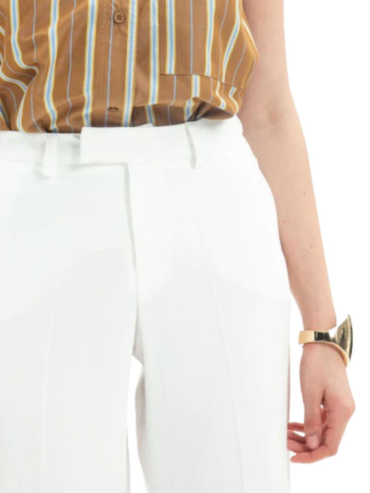 Women's Fabric Trousers White