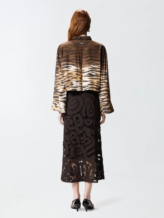 Camicia Μακρυμάνικο Γυναικείο Πουκάμισο Brown