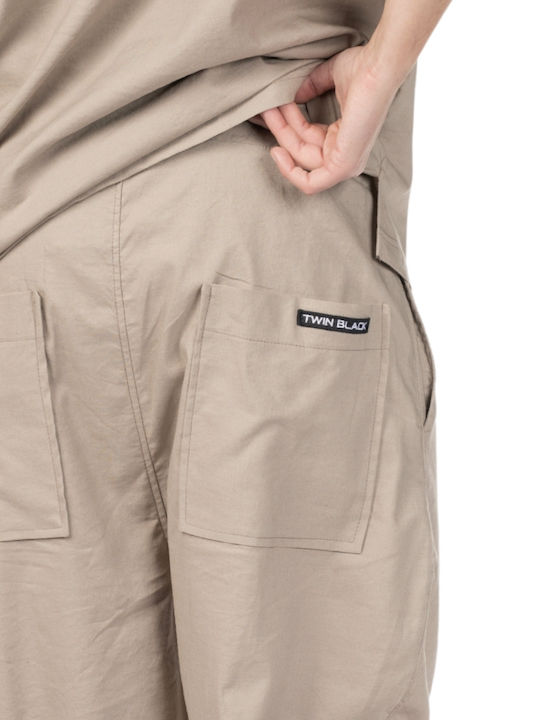 Trousers In Loose Fit Beige