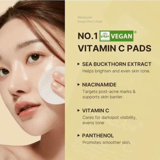 Medicube Deep Vita C Pads Τόνωσης Προσώπου με Βιταμίνη C, AHA & Νιασιναμίδη 70τμχ