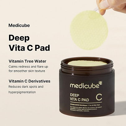 Medicube Deep Vita C Pads Τόνωσης Προσώπου με Βιταμίνη C, AHA & Νιασιναμίδη 70τμχ