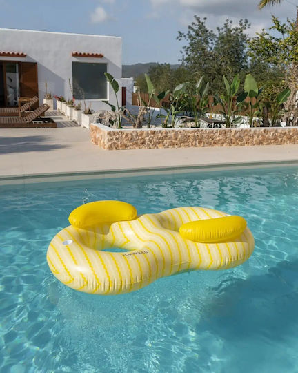 Flamingueo Φουσκωτό Θαλάσσης Donut Κίτρινο 190x115cm
