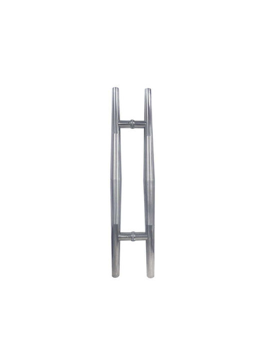 Silver Glass Front Door Handle