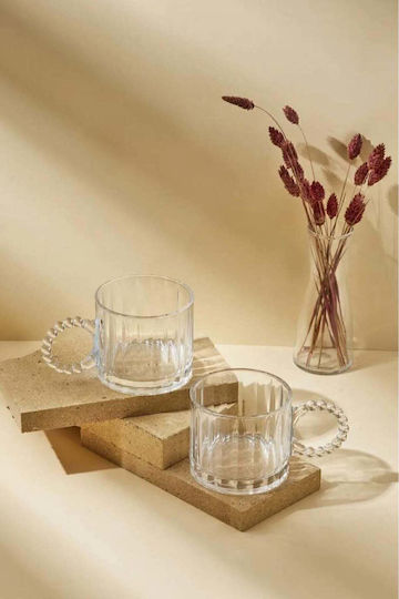 SteweHome Κούπα Γυάλινη Καφέ 325ml 2τμχ