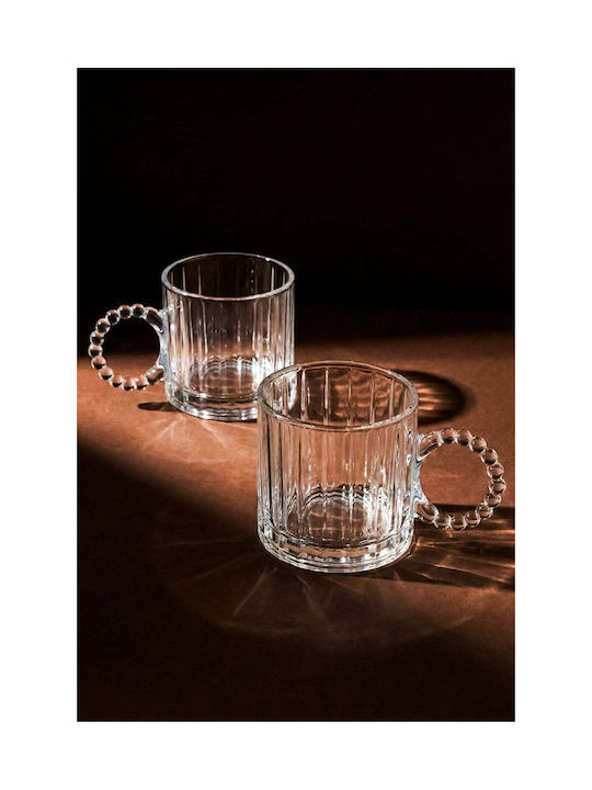 SteweHome Κούπα Γυάλινη Καφέ 325ml 2τμχ