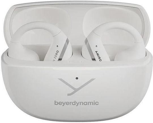 BeyerDynamic Amiron Zero Open Ear Handsfree Bluetooth Căști cu Rezistență la Transpirație și Husă de Încărcare Albe