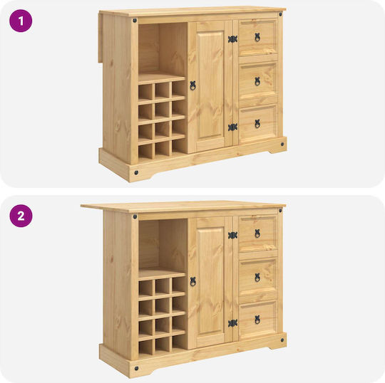 Freestanding Cabinet Honey Wax 112x70x91.5cm