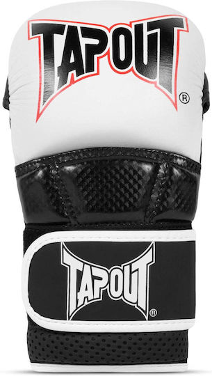 MMA Gloves Tapout Brawl MMA Sparring Gloves White Black