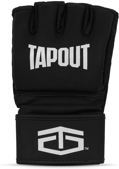 Tapout Hasley Artificial Leather MMA Sparring Gloves Black White