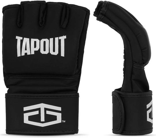 Tapout Hasley Artificial Leather MMA Sparring Gloves Black White