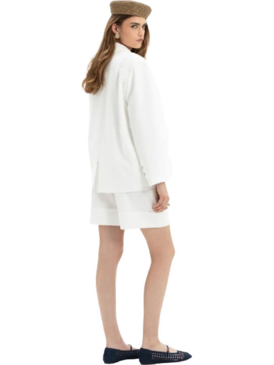 MY T Γυναικείο Σακάκι White MY T Γυναικείο Σακάκι White
