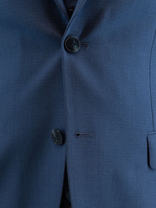 Men's Suit with Vest Blue Navy