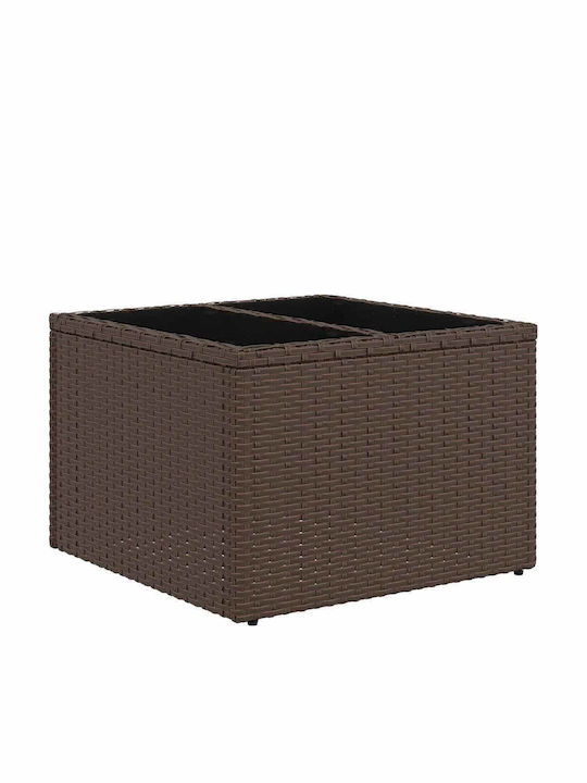 vidaXL Garten- und Outdoor-Möbelsets Typsatz für Wohnbereich 8 Stück Kaffee mit Kissen