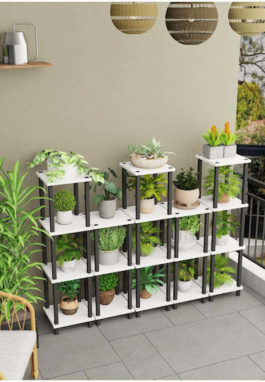 SteweHome Raft Suport Pentru Plante Din Plastic Alb