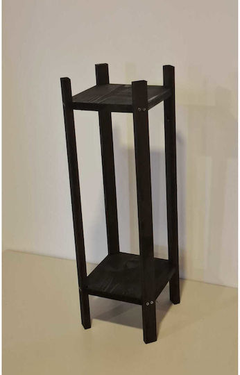 SteweHome Wooden Black Plant Stand 20x20x35cm