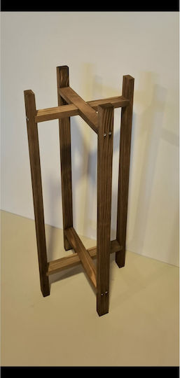 SteweHome Wooden Brown Plant Stand