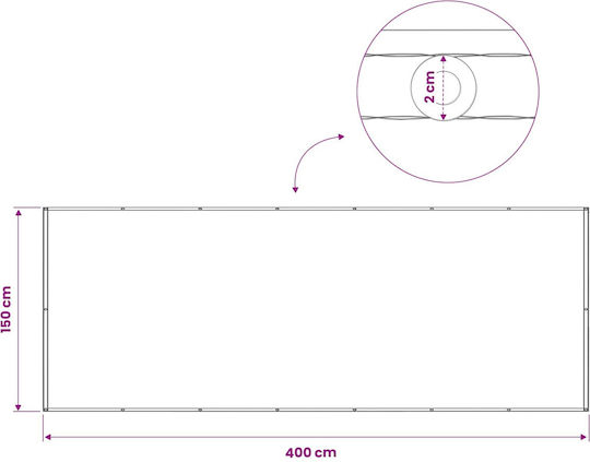 vidaXL Netz- und Schattengewebe Blau mit PU-Beschichtung 1,5x4m 160g/m²