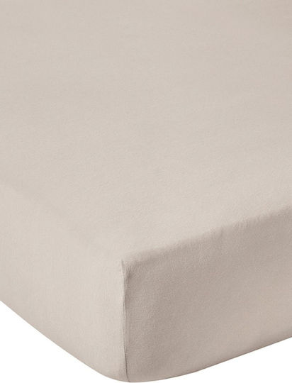 Living Home Super-Doppel Bettlaken mit Gummibettlaken 160x200+30cm Basalt 079