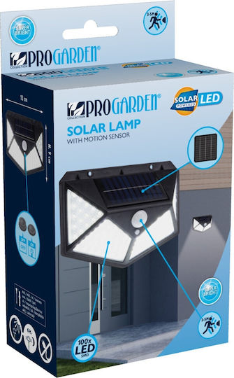 Wall Mounted Solar Light with Motion Sensor and Photocell 13.5x9.8x6cm