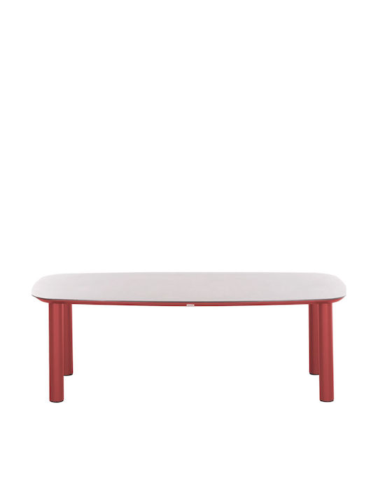 Esszimmer- und Küchentisch mit grauer Steinoberfläche 220x100x75cm