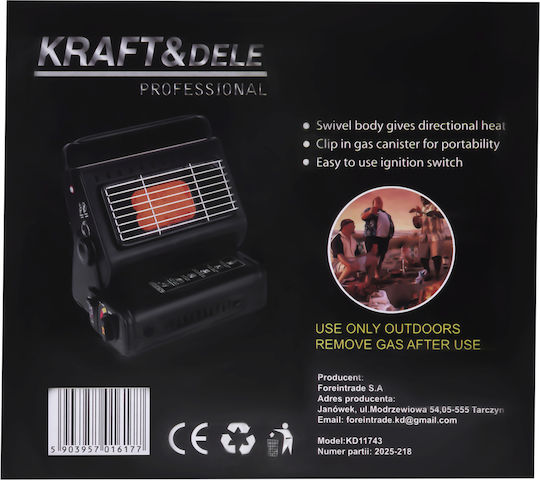 Kraft & Dele Εστία Μαγειρέματος Υγραερίου για Camping 29.2x26.5x19εκ.