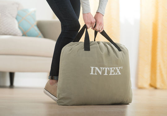 Intex Intex Camping-Luftmatratzen Doppelbett mit Integrierter Handpumpe Deluxe 203x152x42cm Schwarz